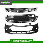 Fit For 2016-2018 Chevy Cruze Front Bumper Cover & Upper and Lower Grille Grill (For: 2017 Cruze)