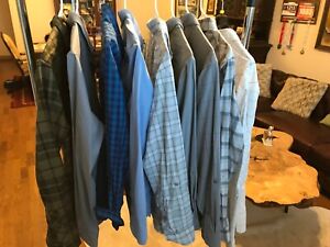 Lot of 9 Under Armour fish hunter, Oxford, and tradesman flannel NWOT