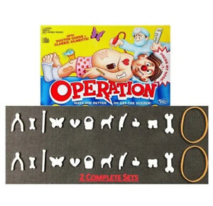 Operation Game Replacement Pieces & Parts 2 COMPLETE SETS of 12 Funny Ailments