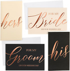 Paper Junkie 6-Pieces Wedding Vow Books, His and Hers Cards with Envelopes for B