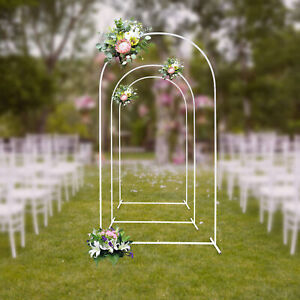 3Pcs Metal Arch Stand Wedding Party Backdrop For Ceremony Yard Venue Shelf Decor