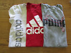 Men's Small t-shirts Lot Puma, Adidas red, grey, white