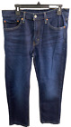Levi's 511 Dark Wash Blue Jeans, Slim, Straight, Stretch Men's 34 X 34 CLEG1