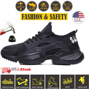 Indestructible Safety Work Shoes Steel Toe Breathable Work Boots Mens' Sneakers