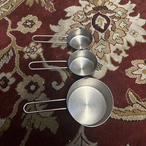 3 Vollrath Stainless Steel Measuring Cups 1/4 1/3 1cup