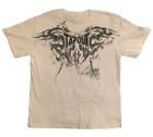 Tapout Shirt Large White Y2K Tribal Wings MMA Elite Affliction Mall Goth VTG