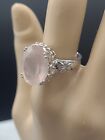 Gems en Vogue Michael Valitutti V3 925 Sterling Silver Rose Quartz Ring Sz 8