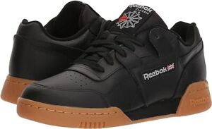 Reebok Men's Workout Plus Black Gum Athletic Gym Workout Training Shoes Sneakers