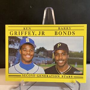 1991 Fleer #710 Ken Griffey Jr / Barry Bonds Second Generation Stars NM