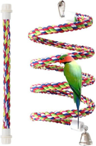 New ListingBird Rope Perch Parakeet Toys, Spiral Bird Toy for Cockatiels, 43