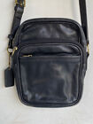 Vintage COACH Black Heritage Flight Camera Handbag. Crossbody Leather Rare USA