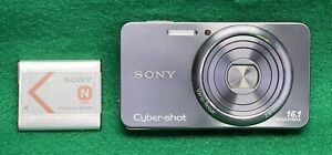 New ListingSONY Cyber Shot DSC-W570 Compact Digital Camera 5x Zoom 16.1MP Silver W/Battery