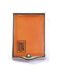 1930's Sterling Silver Orange Guilloche Enamel Snuff Pill Box Marked 935