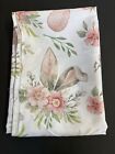 Easter Bunny Rabbit Ears Spring Eggs Tablecloth White Pink Green 80” X 60”