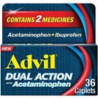 Advil DUAL ACTION Tablets 36ct  Ibuprofen / Acetaminophen Combo ^