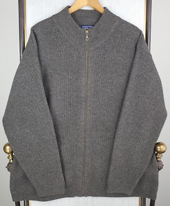 VTG PATAGONIA Size XL 100% Wool Womens Full Zip Cardigan Sweater Jacket Gray