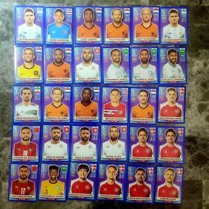 2022 Soccer FIFA World Cup Qatar Panini Blue Border Parallel Stickers LOT OF 122