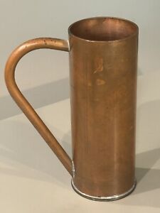 Vintage Copper Mug Stein Tankard Handle 2.5 Lbs Heavy 8” Trench Art ?