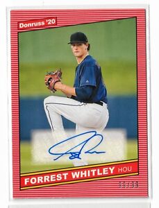 New Listing2020 Panini Donruss Retro 1986 RED RC AUTO Forrest Whitley! Rookie Autograph /99