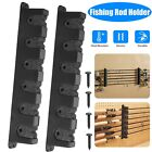 Horizontal Boat Fishing 6 Rod Rack Wall Mount Vertical Holder Pole Stand Storage