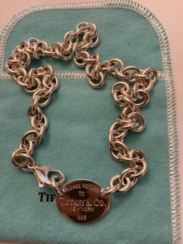 Previously used Return To Tiffany Collection Oval Tag Necklace