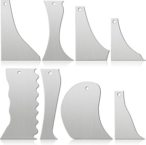 8 Pcs Metal Pottery Tool Profile Rib Bundle Stainless Steel Clay Scraper Tool Ha