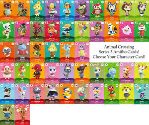 Animal Crossing Series 5 Amiibo Character Card! You Choose! MINT! NEW! Nintendo!