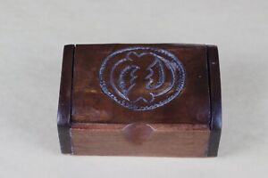 Small Wood  Trinket - Collectables - Keepsake - Jewelry Box -  With Hinged Lid