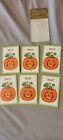 Vintage Lot Of 6 Hallmark Halloween Pumpkin Bridge Tally Card Games EPHEMERA