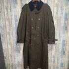 Ralph Lauren Trench Coat Double Breasted Mens 44L Military Green Removable Liner