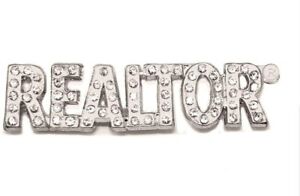 Real Estate Agent Realtor Crystal Lapel Pin