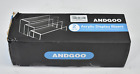 Andgoo 6 Piece Large Acrylic Risers Black Rectangular Showcase Display Shelf