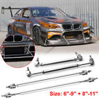 4pcs JDM Chrome Sport Racing Bumper Lip Splitter Strut Rod Tie Support Universal (For: Nissan)