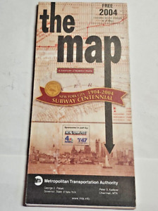 New York City NYC Subway Map Centennial May 2004 NYCT Transit 100 Years Vintage