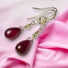 Natural Radiant Ruby Earrings in Solid 14K Gold: July Birthstone Delight
