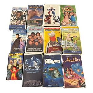 New Listing12 VHS Lot Walt Disney Warner Bros Universal Studios Family Movies