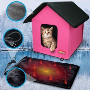 Pink Collapsible Indoor/Outdoor Pet/Cat House - Heated and Standard (NWOB)