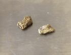 2 Gold Placer Nuggets 1.3 Grams Total Chocolate Mtns Coarse So Cal Earring Size