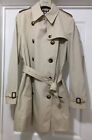 Burberry Harbourne Light Beige Short Double-breasted Trench Coat, Size 10 UK