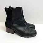SOREL Women's Cate Boot Leather Heeled Black Size 9