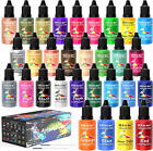 Airbrush Paint Set - 30 Colors Airbrush Paint with 2 Cleaning Brush, Ready to -