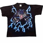 Vintage American USA Thunder Black Panther Lightning AOP Shirt Men’s  XL