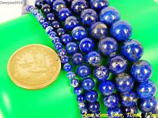 Natural Lapis Lazuli Gemstone Round Beads 15.5'' 2mm 3mm 4mm 6mm 8mm 10mm 12mm