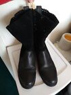 Sorel Major Perforated Pull on Boots Womens Size 9.5 Black Leather