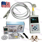 Veterinary Pulse Oximeter Vet SPO2 Pulse Rate Monitor Ear/Tongue SPO2 Sensor+SW