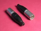 Lot of 2 AMPHENOL  AC3M 3 PIN XLR  Male MIC CABLE CONNECTOR
