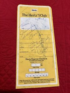 Cheech And Chong Autograph On O.J. Simpson Hertz Rental Car Envelope 1978