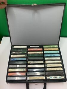VINTAGE 30 Cassette Tapes With Storage Case Very Good