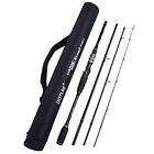 Portable Fishing Rod Travel Fishing Pole Casting cast Fishing Rods 4 Sections...
