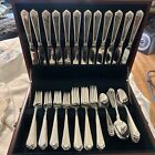 VINTAGE WALLACE SILVERSMITH Silver Plated SILVERWARE W/ Box 12 Servings (81 Pcs)